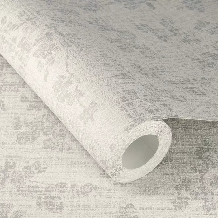 Rasch|Papel pintado floral con hojas gris|Papel Pintado