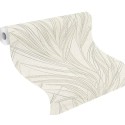 Rasch|Tapete modern Blumen weißsilber|Romantisch
