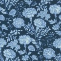 Rasch|Papier peint fleurs dessinées à la main bleu|Papier Peint