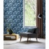 Rasch|Papier peint fleurs dessinées à la main bleu|Papier Peint