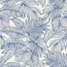 Rasch|Papier peint fleuri collage grandes feuilles bleues|Papier Peint