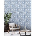 Rasch|Tapete Blumen Collage große blaue Blätter|Tapeten