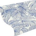Rasch|Papier peint fleuri collage grandes feuilles bleues|Papier Peint