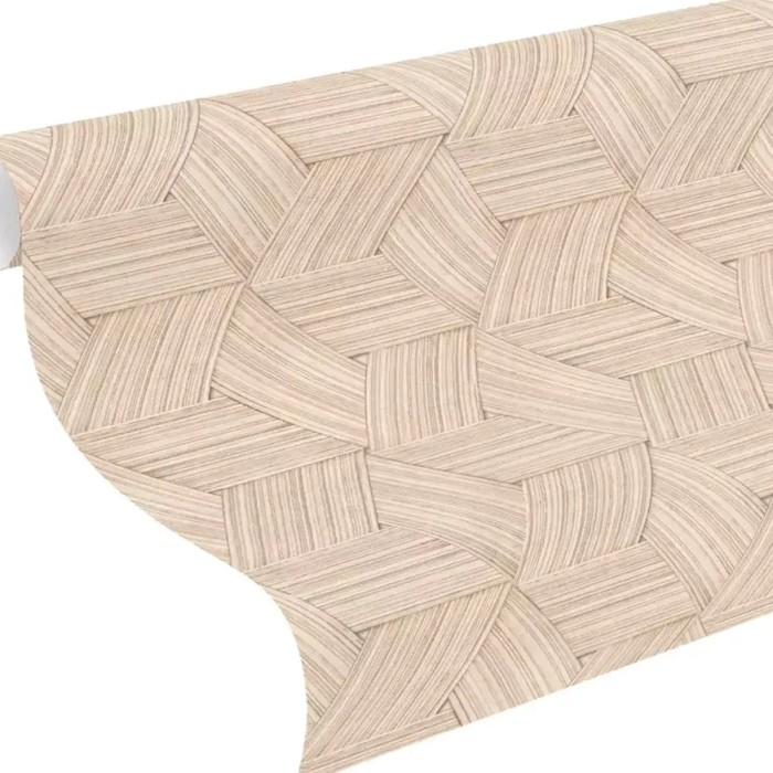 Rasch|Papier peint japandi osier entrelacé beige|Imitation Bois
