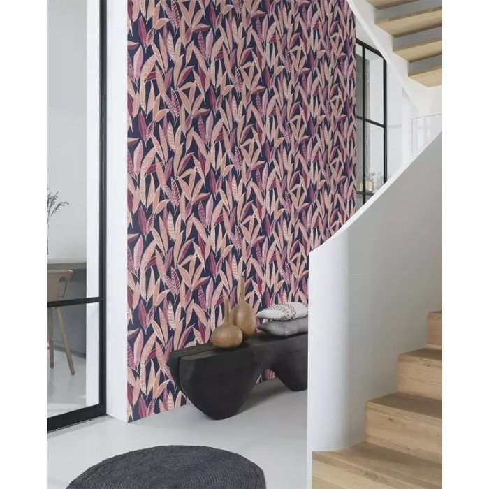 Rasch|Papel pintado floral moderno hojas multicolor|Papel Pintado