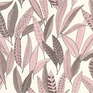 Casadeco|Papier peint style zen feuilles de bambou blanc et gris|Papier Peint