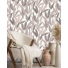 Rasch|Wallpaper modern white pink floral leaves|Wallpaper