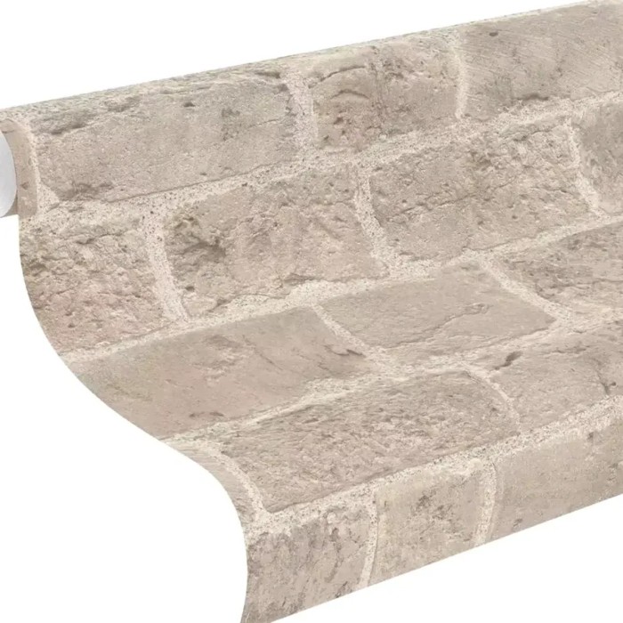 Rasch|Tapete hellbrauner Ziegel|Ziegelimitat