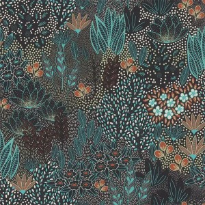 Casamance|Unifarbene Tapete grün natürlicher Textilstil|Tapeten