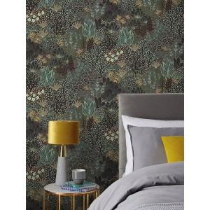 Casamance|Unifarbene Tapete grün natürlicher Textilstil|Tapeten 2