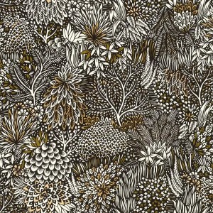 Caselio|Green large palm leaf wallpaper with shine|Floral