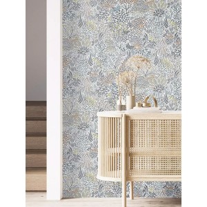 Papeldecor|Ethnic wallpaper online with brown and black African masks|Wallpaper 2