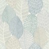 Rasch|Papel pintado escandinavo hojas azul y verde|Papel Pintado