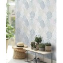 Rasch|Papel pintado escandinavo hojas azul y verde|Papel Pintado