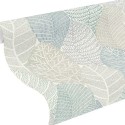 Rasch|Papel pintado escandinavo hojas azul y verde|Papel Pintado