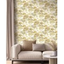 Rasch|Papel pintado bosque árboles dibujados amarillo|Papel Pintado