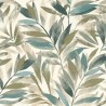 Rasch|Papier peint fleuri imprimé feuilles vertes|Papier Peint