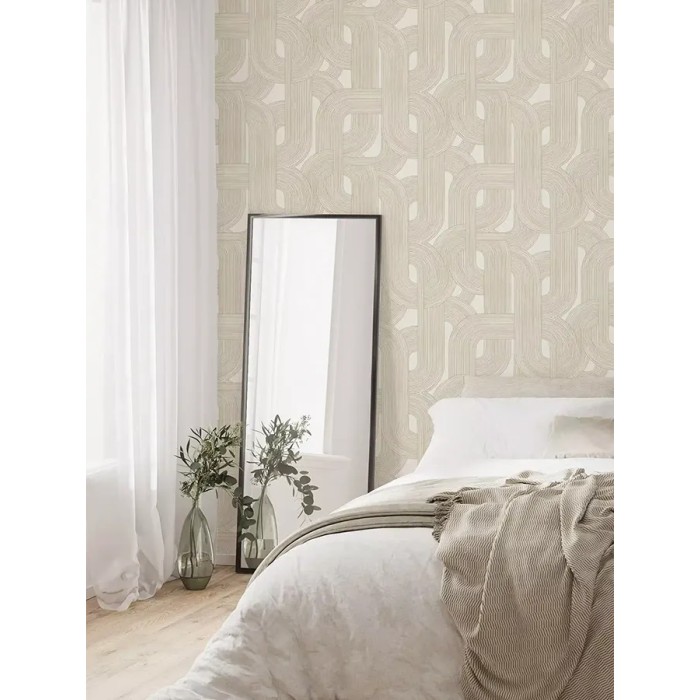 Rasch|Wallpaper modern golden maze white|Wallpaper
