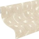 Rasch|Tapete modern Labyrinth weißgold|Tapeten