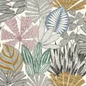 Rasch|Papier peint ethnique fleurs tribales multicolores|Ethnique