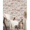 Rasch|Papier peint fleuri esquisse fleurs aquarelle rose|Papier Peint