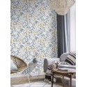 Rasch|Papier peint illustration fleurs sauvages bleu|Papier Peint