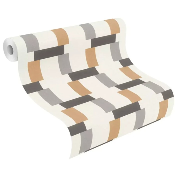 Papel pintado retro patrón vintage naranja - Rasch Symphony 868814