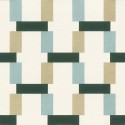 Papel pintado vintage patrón geométrico verde - Rasch Symphony 868821