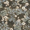Rasch|Papier peint fleuri romantique noir doré|Romantique