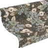 Rasch|Papier peint fleuri romantique noir doré|Romantique