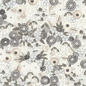 Pip Studio|Romantic wallpaper with flowers and birds in sage green|Romantic