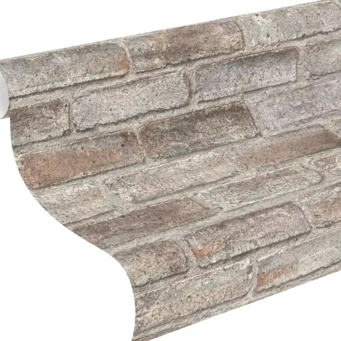 Rasch|Tapete braun und grau industriell Ziegel|Ziegelimitat