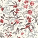 Rasch|Papier peint fleurs japonaises rouge|Oriental