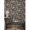 Rasch|Tapete modern Blätter Retro-Stil mehrfarbig|Tapeten