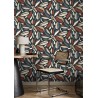 Rasch|Papier peint moderne feuilles style rétro multicolore|Papier Peint