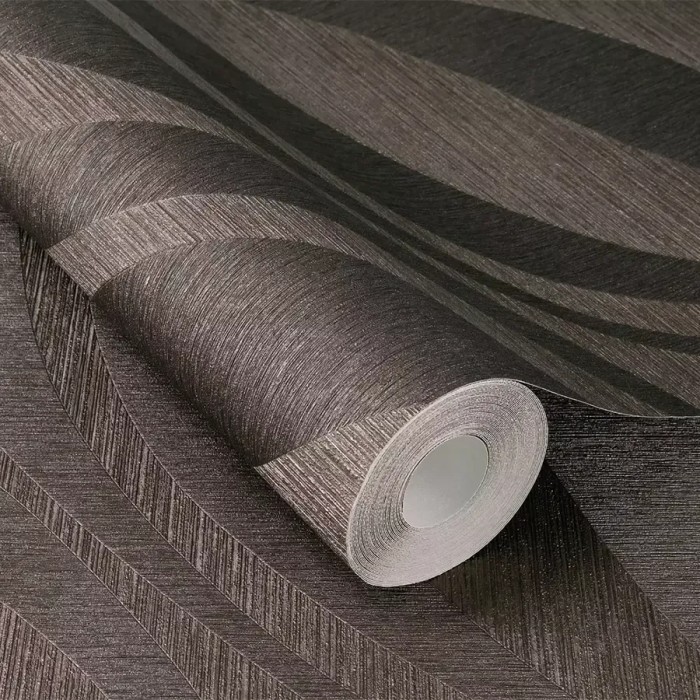 Rasch|Papier peint salon moderne vagues brun gris|Salón