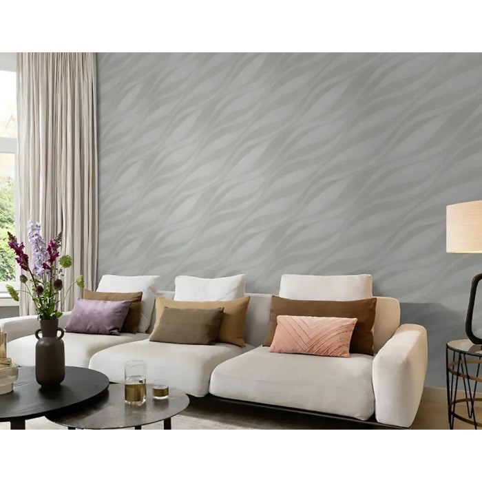 Rasch|Papier peint pour salon moderne argenté|Papier Peint