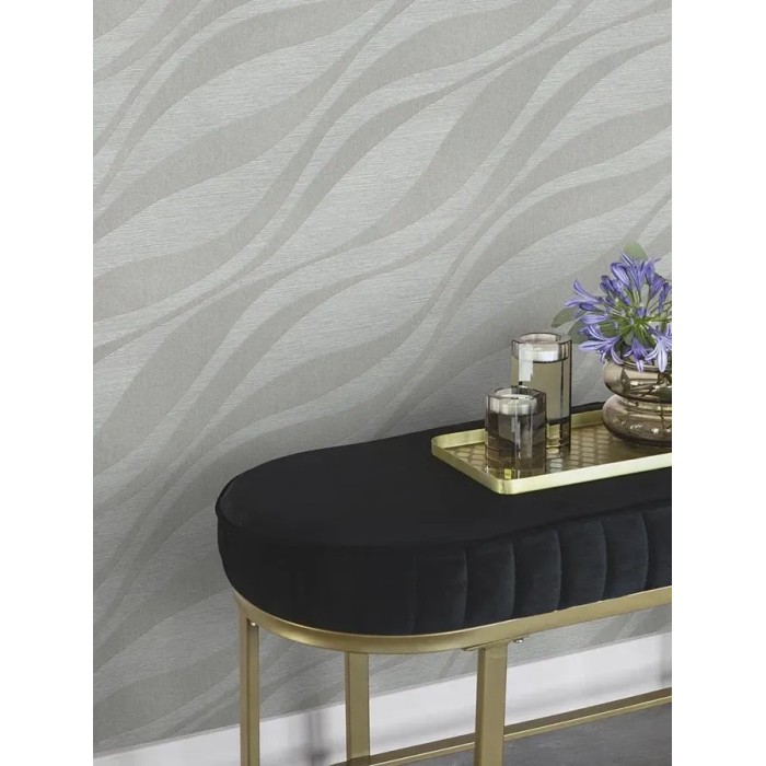 Rasch|Papier peint pour salon moderne argenté|Papier Peint
