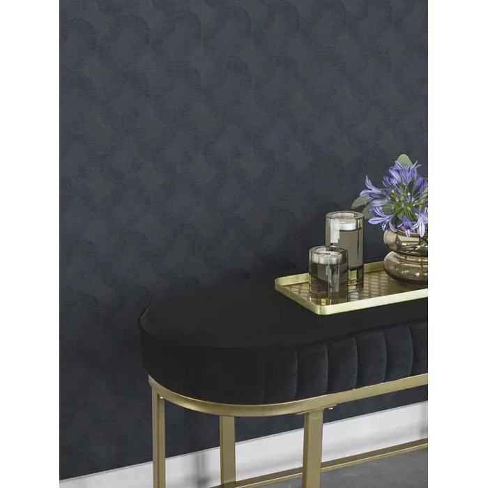 Rasch|Wallpaper modern 3D blue night shapes|Wallpaper