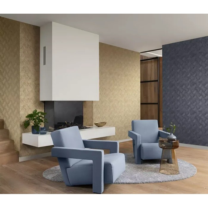 Rasch|Tapete modern 3D Formen nachtblau|Tapeten