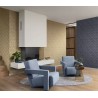 Rasch|Wallpaper modern 3D blue night shapes|Wallpaper