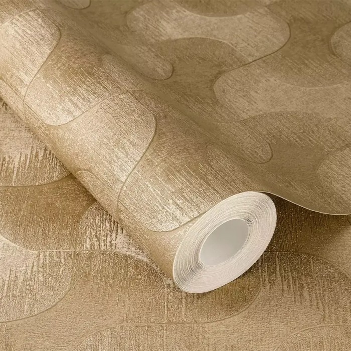 Rasch|Papel pintado moderno piezas puzzle 3D dorado|Papel Pintado