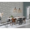 Rasch|Papier peint style japonais moderne gris argent|Oriental