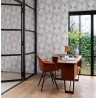 Rasch|Papier peint style japonais moderne gris argent|Oriental