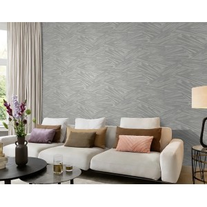 Casadeco|Elegant floral wallpaper enhanced with shiny blue and green touch|Modern 2