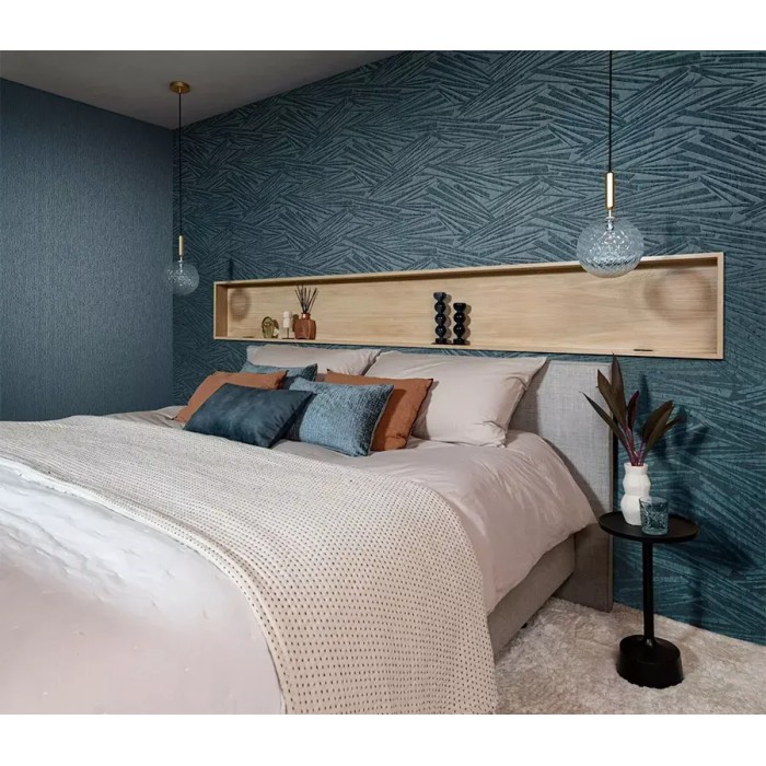 Rasch|Papier peint entrée moderne oriental bleu-vert|Oriental