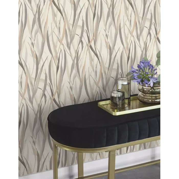 Rasch|Wallpaper floral watercolor beige gray strands|Wallpaper