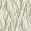 Rasch|Papel pintado floral briznas acuarela verde|Papel Pintado