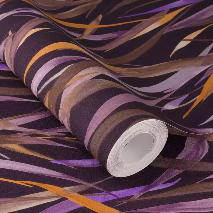 Papel pintado floral briznas acuarela violeta - Rasch Paraiso 330243