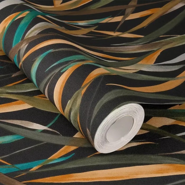 Rasch|Tapete Blumen Aquarell Strähnen grün-gelb|Tapeten